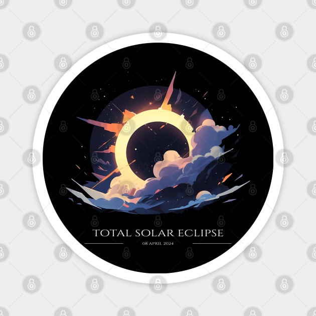 Celestial Total Solar Eclipse, Total Solar Eclipse Astronomy Art Magnet by Moonfarer